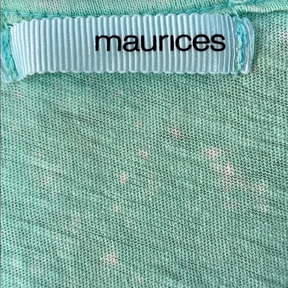 Maurices teal T with shoulder cutouts - Picture 4 of 5